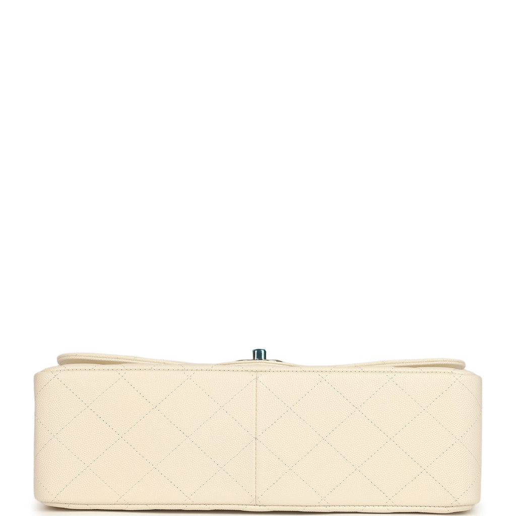 Jumbo Classic Double Flap Bag Cream Caviar Gold Hardware