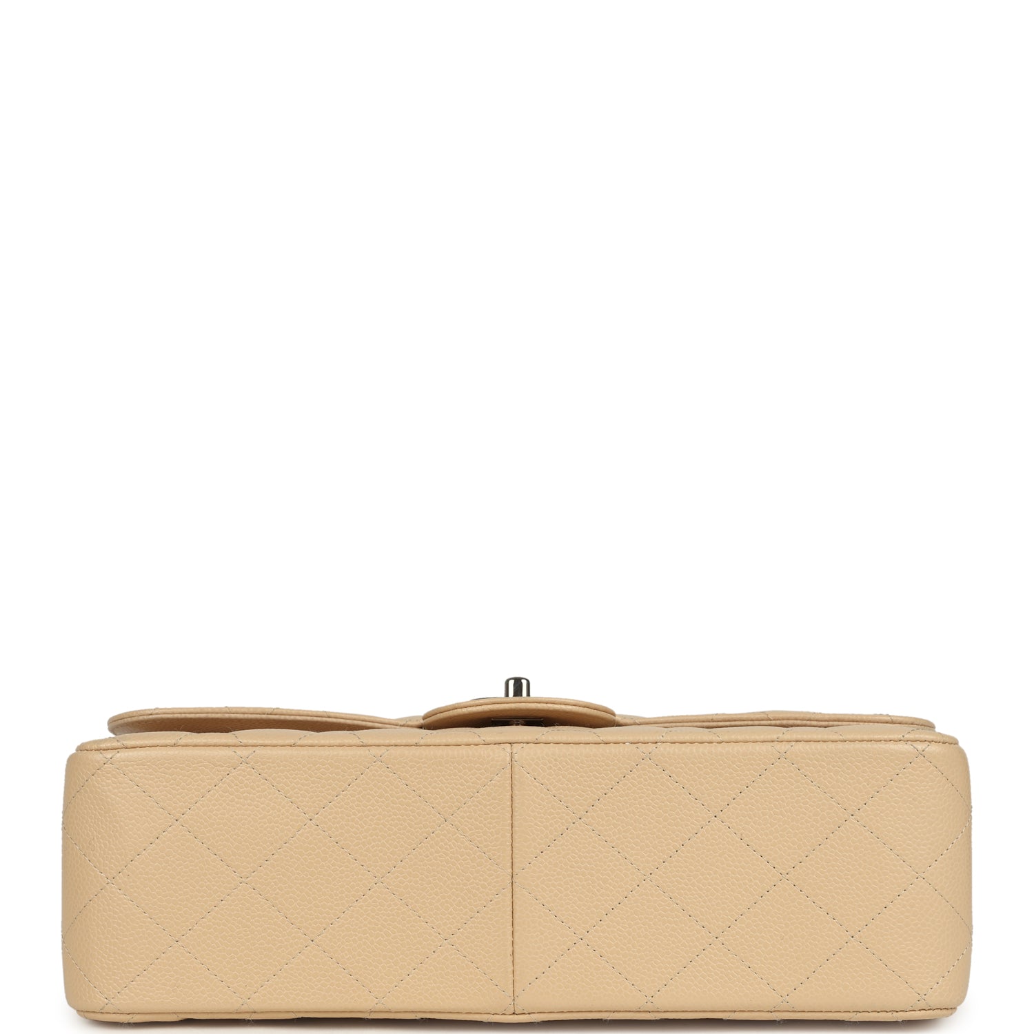 Jumbo Classic Double Flap Bag Light Beige Caviar Silver Hardware