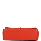 Jumbo Classic Double Flap Bag Dark Orange Shiny Caviar Light Gold Hardware
