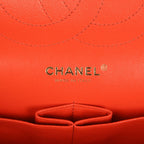 Jumbo Classic Double Flap Bag Dark Orange Shiny Caviar Light Gold Hardware
