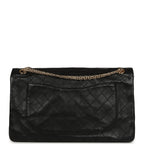Maxi "Crush" Reissue 225 2.55 Double Flap Bag Black Lambskin Gold Hardware