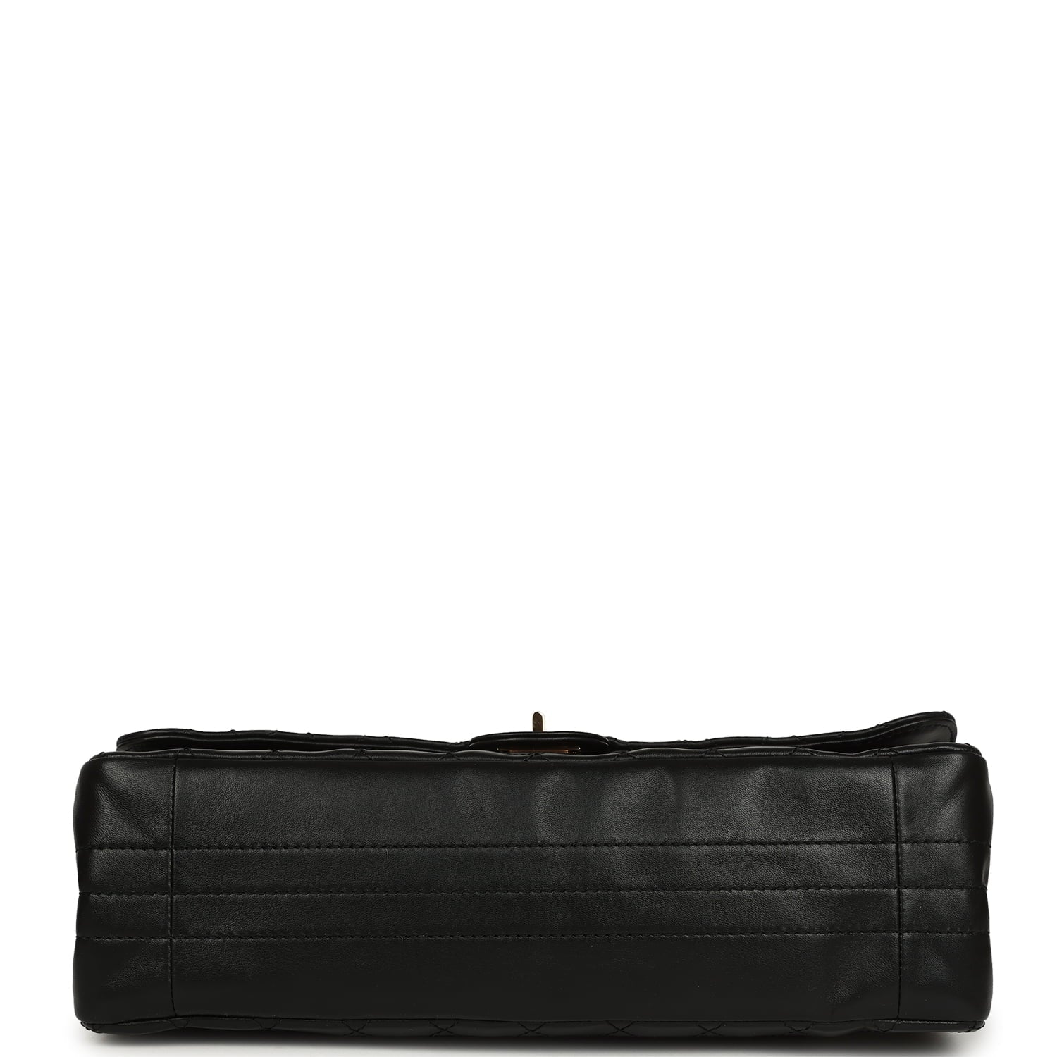 Maxi "Crush" Reissue 225 2.55 Double Flap Bag Black Lambskin Gold Hardware