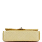Medium Classic Double Flap Bag Yellow Iridescent Caviar Light Gold Hardware