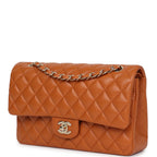 Medium Classic Double Flap Bag Caramel Shiny Caviar Light Gold Hardware