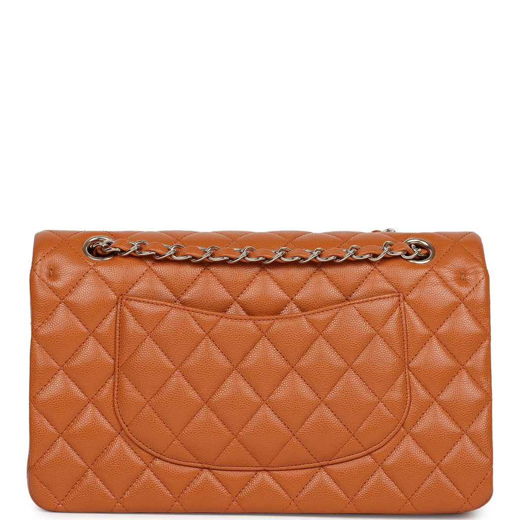 Medium Classic Double Flap Bag Caramel Shiny Caviar Light Gold Hardware