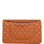 Medium Classic Double Flap Bag Caramel Shiny Caviar Light Gold Hardware