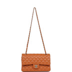 Medium Classic Double Flap Bag Caramel Shiny Caviar Light Gold Hardware