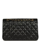 Medium Classic Double Flap Black Caviar Gold Hardware