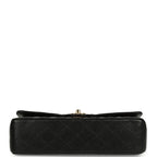 Medium Classic Double Flap Black Caviar Gold Hardware