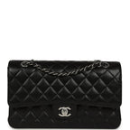 Medium Classic Double Flap Black Caviar Silver Hardware