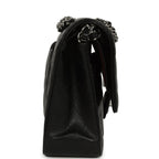 Medium Classic Double Flap Black Caviar Silver Hardware