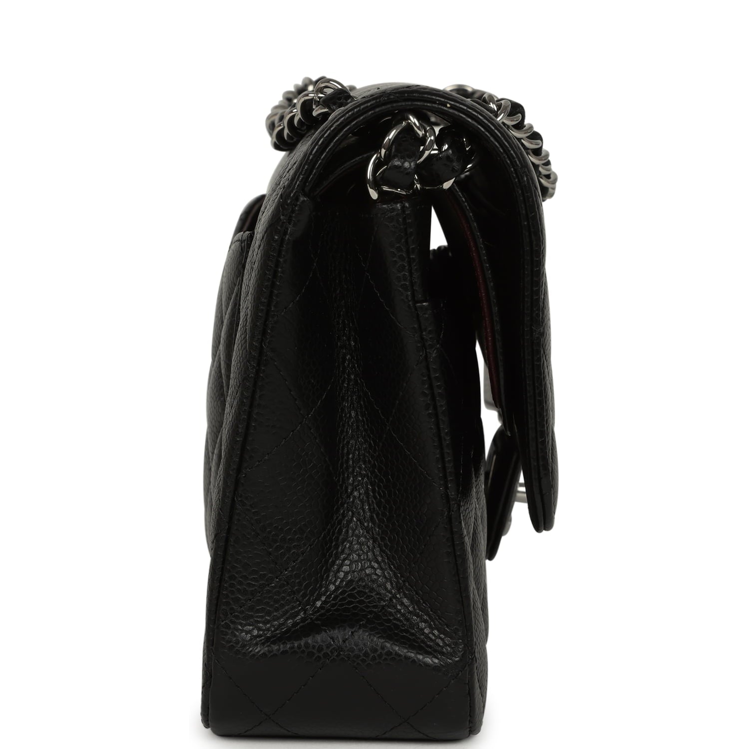 Medium Classic Double Flap Black Caviar Silver Hardware