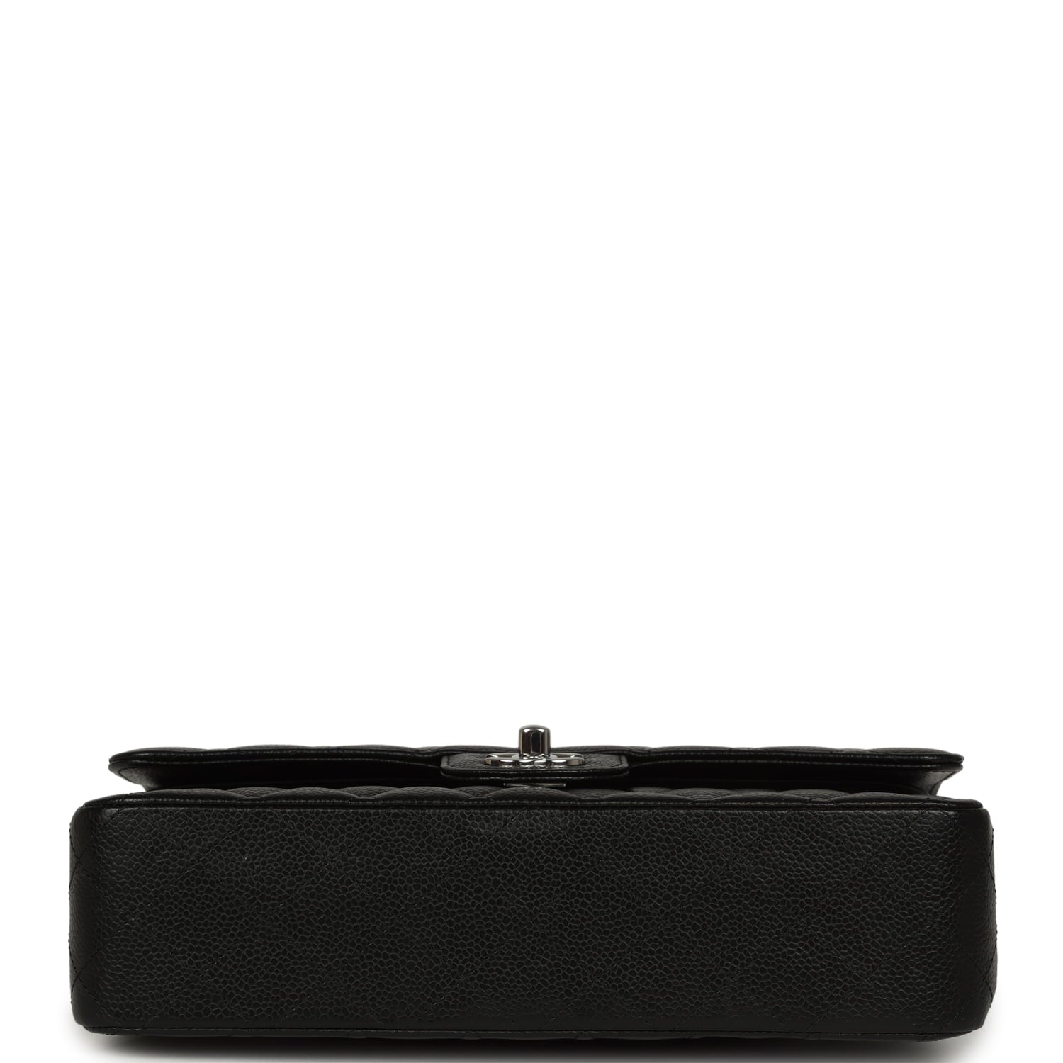 Medium Classic Double Flap Black Caviar Silver Hardware