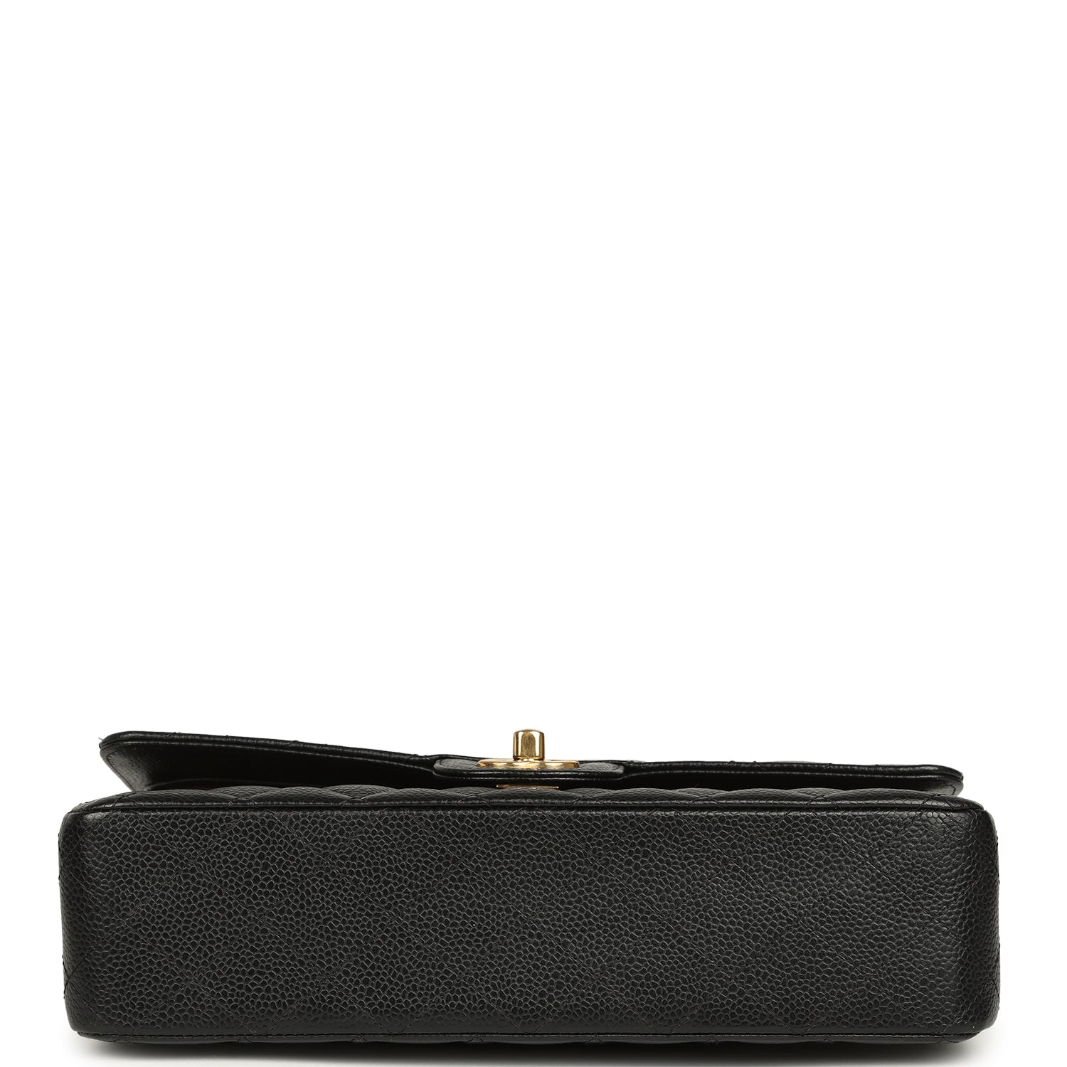 Medium Classic Double Flap Black Caviar Gold Hardware