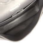 Medium Classic Double Flap Bag Charcoal Metallic Goatskin Aged Ruthenium Hardware