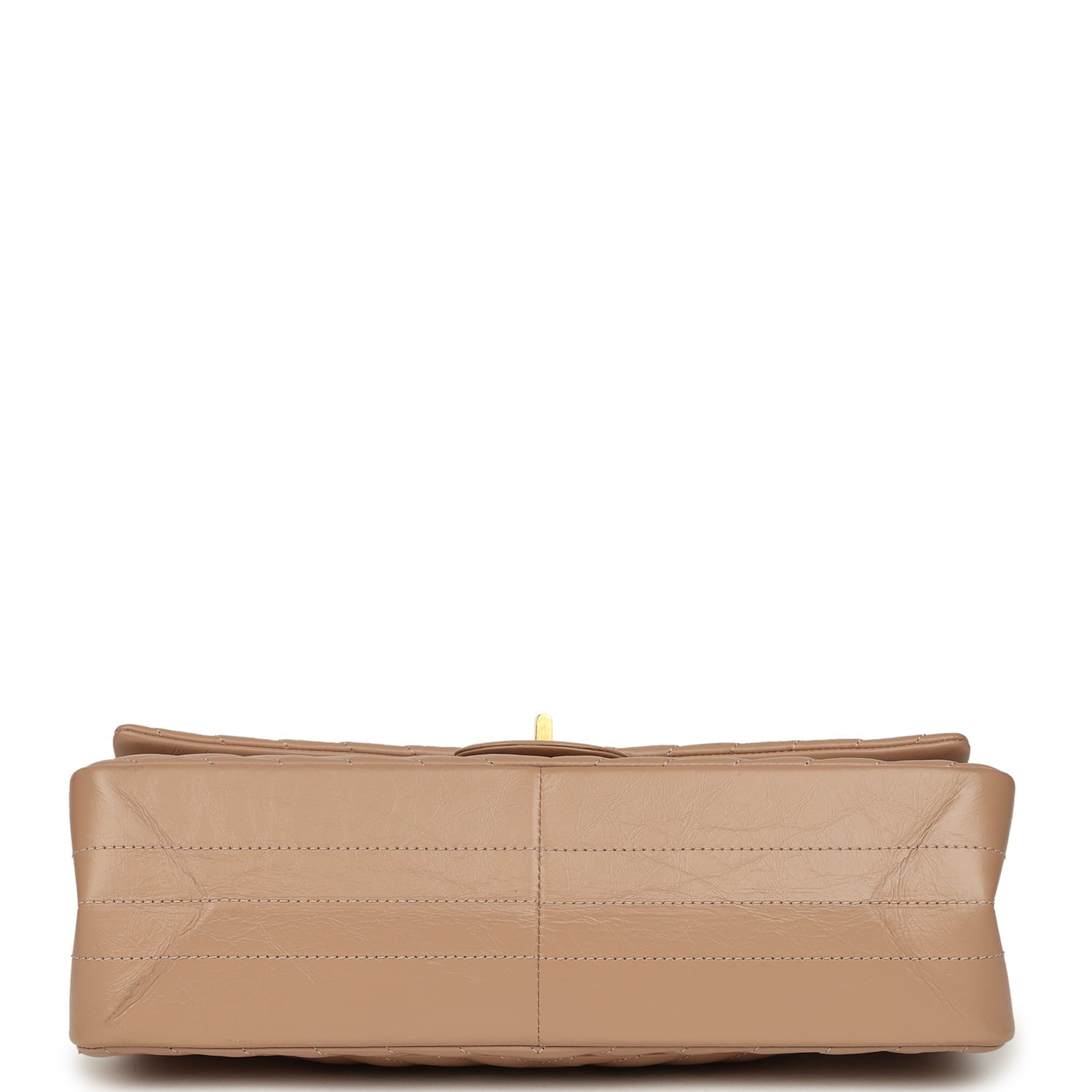 Medium Chevron Reissue 226 2.55 Double Flap Bag Beige Aged Calfskin Antique Gold Hardware