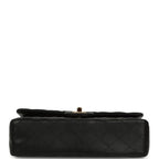 Medium Classic Double Flap Bag Black Lambskin Gold Hardware