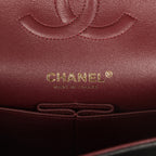 Medium Classic Double Flap Bag Black Lambskin Gold Hardware