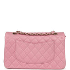 Medium Classic Double Flap Bag Pink Shiny Caviar Light Gold Hardware