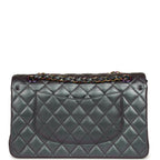 Medium Classic Double Flap Bag Iridescent Purple Goatskin Rainbow Hardware