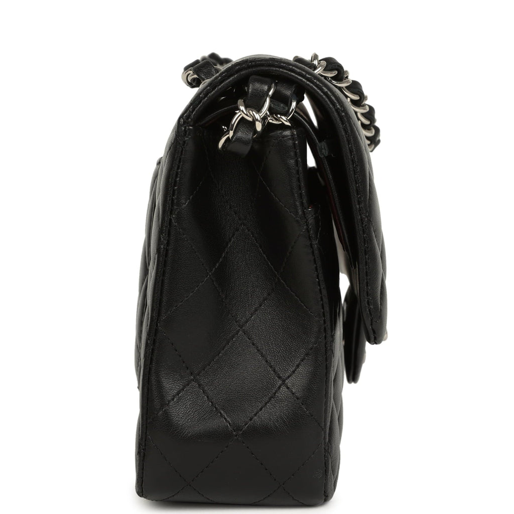 Medium Classic Double Flap Black Caviar Silver Hardware