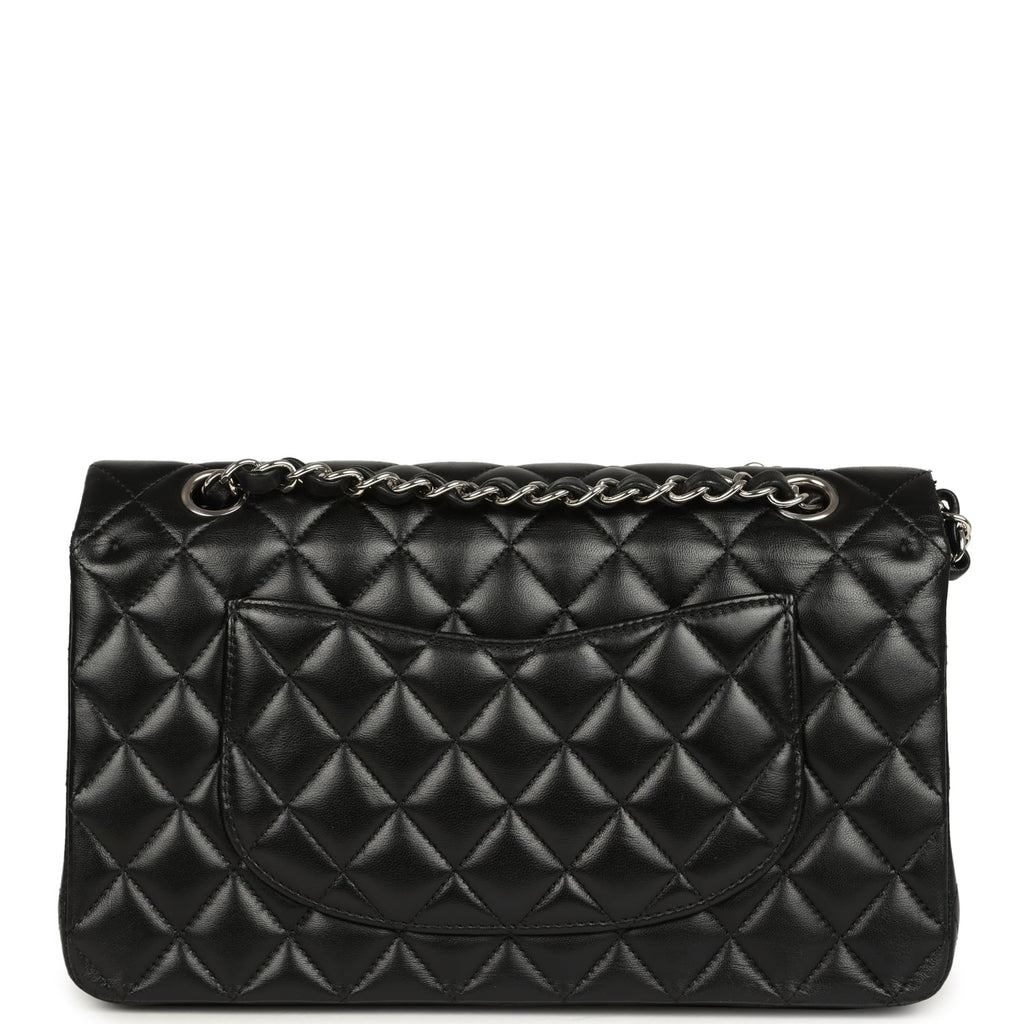 Medium Classic Double Flap Black Caviar Silver Hardware