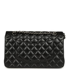 Medium Classic Double Flap Black Caviar Silver Hardware