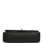 Medium Classic Double Flap Black Caviar Silver Hardware