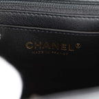 Monaco Mini Square Flap Bag Black Lambskin Light Gold Hardware