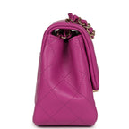Mini Square Flap Bag Purple Lambskin Gold Hardware
