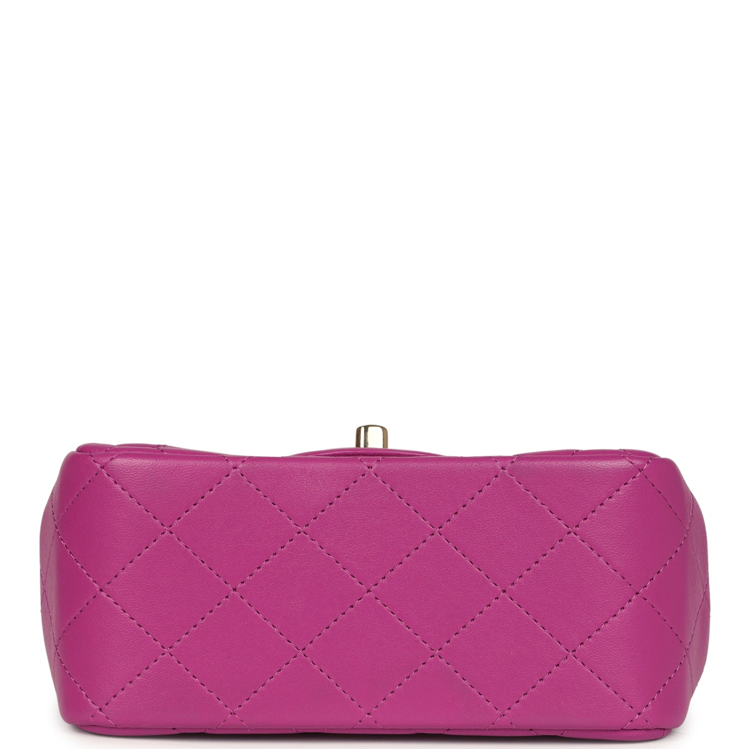 Mini Square Flap Bag Purple Lambskin Gold Hardware