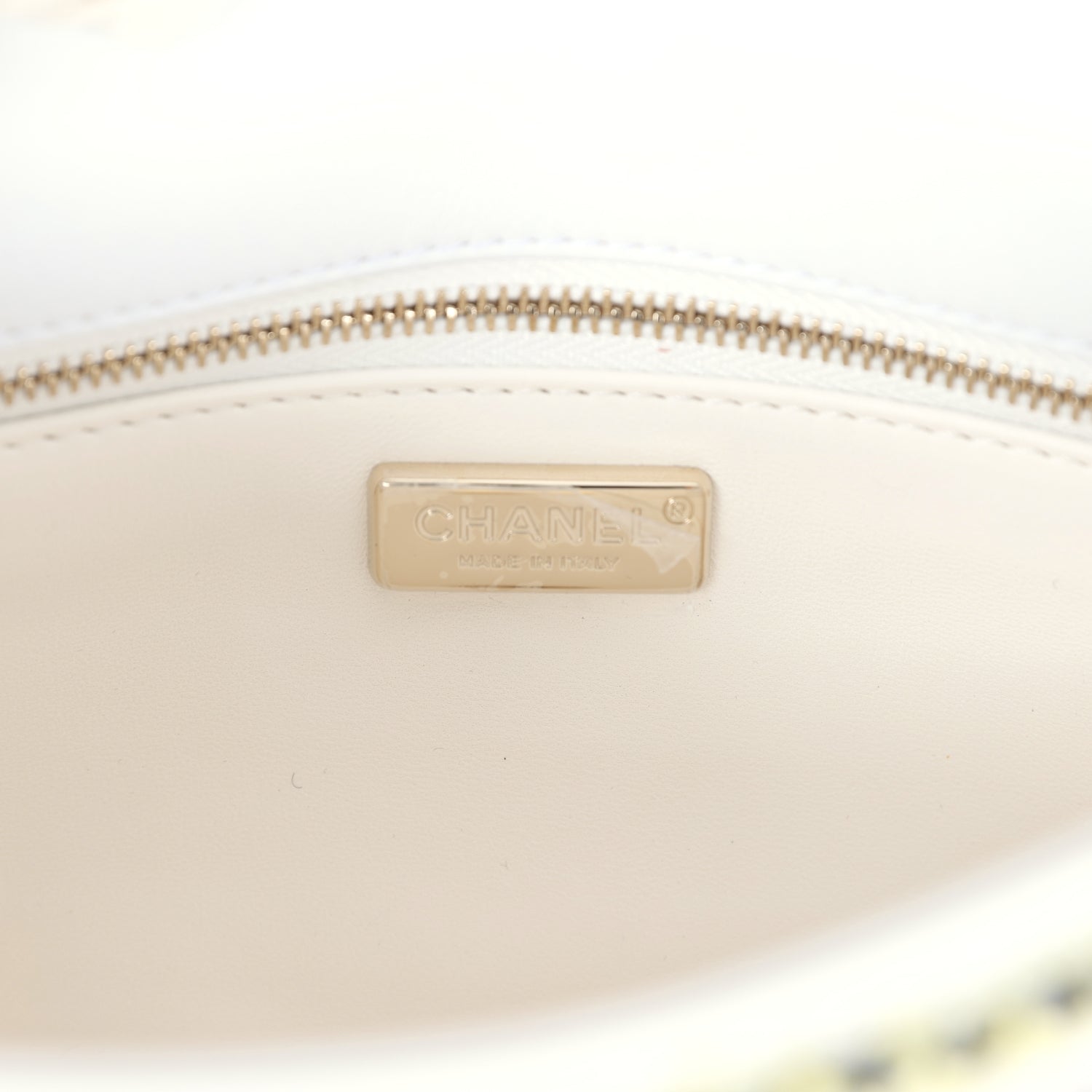 Mini Rectangular Flap White Multicolor Sequin Light Gold Hardware