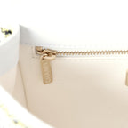 Mini Rectangular Flap White Multicolor Sequin Light Gold Hardware