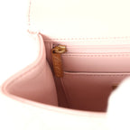 Mini Square Top Handle Flap Light Pink Lambskin Antique Gold Hardware
