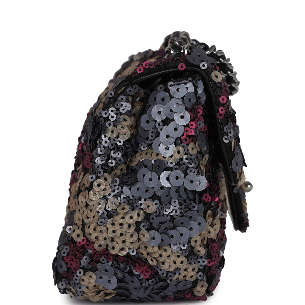 Limited Edition Extra Mini Flap Bag Multicolor Sequin Ruthenium Hardware