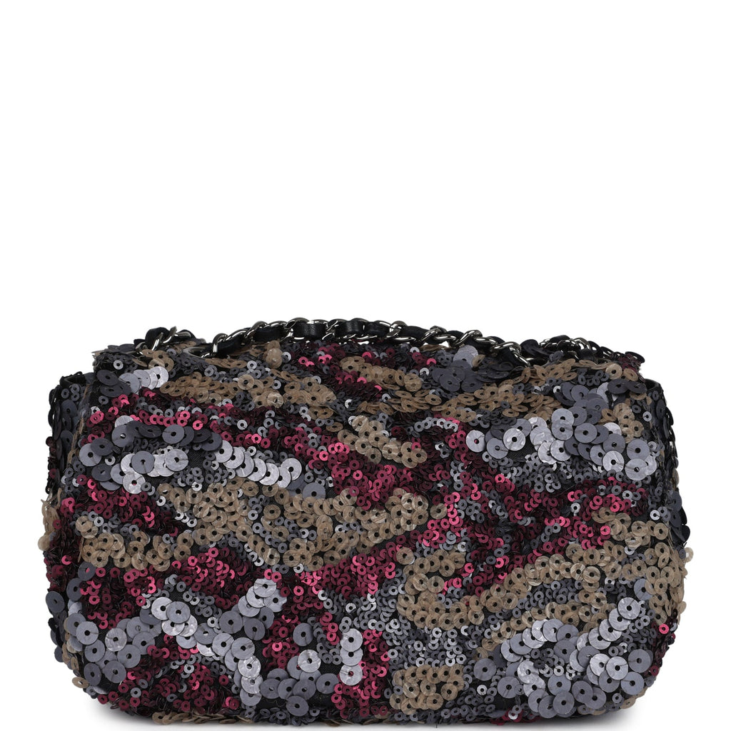 Limited Edition Extra Mini Flap Bag Multicolor Sequin Ruthenium Hardware
