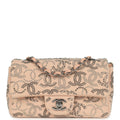 Mini CC Studded Rectangular Flap Bag Light Pink Canvas Ruthenium Hardware