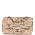 Mini CC Studded Rectangular Flap Bag Light Pink Canvas Ruthenium Hardware