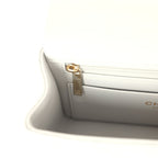 Mini Rectangular Flap Bag with Top Handle Light Grey Lambskin Light Gold Hardware