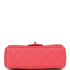 Mini Classic Rectangular Flap Bag Dark Pink Caviar Light Gold Hardware