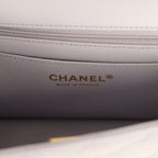 Mini Rectangular Flap Bag with Top Handle Light Purple Lambskin Light Gold Hardware
