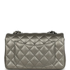 Mini Classic Rectangular Flap Bag Dark Silver Calfskin Ruthenium Hardware