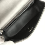 Mini Classic Rectangular Flap Bag Dark Silver Calfskin Ruthenium Hardware