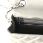Mini Classic Rectangular Flap Bag Dark Silver Calfskin Ruthenium Hardware