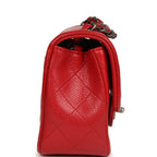 Mini Classic Rectangular Flap Bag Red Caviar Aged Ruthenium Hardware