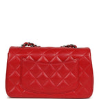 Mini Classic Rectangular Flap Bag Red Caviar Aged Ruthenium Hardware