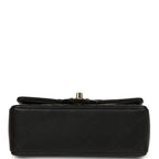 Mini Classic Rectangular Flap Bag Black Lambskin Light Gold Hardware