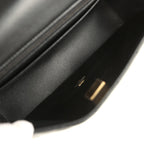 Mini Classic Rectangular Flap Bag Black Lambskin Light Gold Hardware