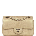 Mini Rectangular Flap Bag Iridescent Gold Python Gold Hardware