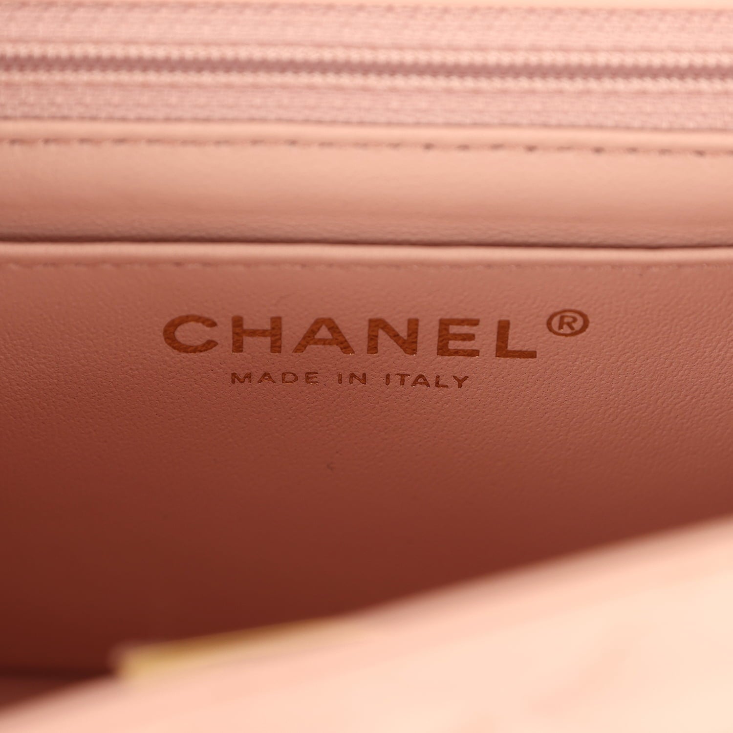Mini Classic Square Flap Bag Pink Lambskin Light Gold Hardware